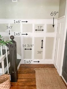 measurements for the wall in this entry way