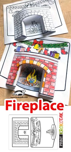 two fire place mats with instructions to make them