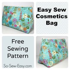 the free sewing pattern for this cosmetic bag