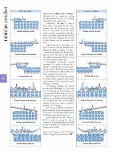 the instructions for how to crochet with two rows of yarn and one row of knitting