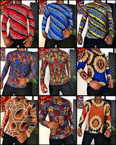 Stay stylish and comfortable in this Men's African Print Ankara Long Sleeve T-shirt. Featuring bold Ankara patterns on the sleeves and chest pocket, this shirt blends tradition with modern fashion. Looking for a gift? This T-shirt is perfect for birthdays, Father's Day, or anyone who loves African-inspired designs. Made from high-quality cotton, it's great for everyday wear while showing off cultural pride.  **Material** Made with soft and comfortable fabric. 95% polyester and 5%spandex In Multicolored African Ankara Dashiki Kente print Crew neckline Long sleeve Slim fit Occasions: formal event, party, church, club, Date, fall, brunch, etc. True to size Disclaimer: Pattern Placement may Vary Also suitable for plus size: XL, XXL, XXXL, XXXXL, 2X, 3x, 4x **Care Instruction** Machine wash col African Inspired, Modern Fashion, African Print, Chest Pocket, Formal Event, Ankara, Gift For Him, Long Sleeve Shirt, Halloween Shopping