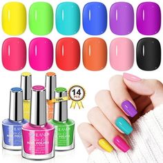 Specification 1.Brand: Saviland 2.Type: Nail Polish 3.Colors: 12 Color 4.Ingredients/Material: Castor oil, Vitamin E 5.Package Includes/Shelf Life: 12*nail polish, 1*base polish coat, 1*top polish coat Features 1. We carefully curate our collection to include the latest in nail color trends, ensuring you're always wearing what's hot right now. 2. Versatile polish set for both nails and toes, creating a cohesive and stunning look. 3. Nourishing ingredients like castor oil and vitamin E promote he Toe Acrylic, Nail Polish Gift Set, Regular Nail Polish, Neon Nail Polish, Pedicure Nail Designs, Nail Polish Kit, Nail Color Trends, Vibrant Nails, Nail Polish Kits