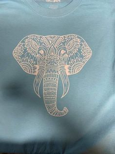 Elephant T-Shirt with mandala design. Comes in multiple sizes and colors! T-shirt Print Design, Shirt Print Design, Stitch Design, Mandala Design, Jaipur, White Shirt, Tshirt Print, Elephant, Print Design