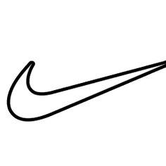 the nike logo is shown in black and white