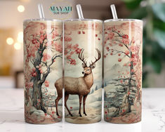 Reindeer 20 oz. skinny tumbler Fall Fishing, Clear Tumblers, Easter Embroidery, Floral Decal, Design Mom, Christian Christmas, Stainless Steel Straws, Vinyl Wrap, Halloween Horror