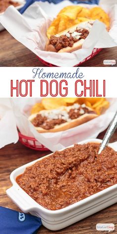 this homemade hot dog chili recipe is so good and easy to make