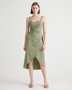 Upgrade your wardrobe with the Tencel Jersey Side Tie Dress, a luxurious and versatile piece that will make you feel confident and elegant for any occasion. Made from premium Tencel fabric, this dress offers a silky smooth texture that drapes beautifully Side Tie Dress, Tencel Fabric, Overlay Dress, Quince Dresses, Maxi Tank Dress, Just Run, Lovely Dresses, Tie Dress, Smooth Texture