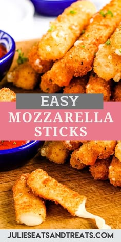 easy mozzarella sticks with ketchup on the side