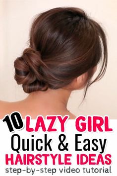 Hair Inspo For Simple Everyday Hairstyles – Lazy Hairstyles! Let’s look at some easy everyday hairstyles for long hair, medium length hair, and short hair too. These quick and easy … Hairstyle Ideas For School, Easy Hairstyle Video, Lazy Girl Hairstyles, Diy Hairstyle, Medium To Long Hair, Easy Everyday Hairstyles, Easy Hairstyles Quick, Lazy Hairstyles, Easy Hairstyles For School