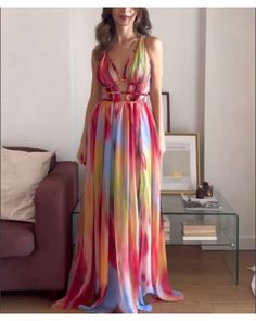 2024ss sexy halter rainbow floor-length dressFabric: 100% polyester fiberStyle: partyPattern: Solid colorSize Chart Size Dress Length Dress Chest S 76cm | 29.9 in 96cm | 37.8 in M 77cm | 30.3 in 100cm | 39.4 in L 78cm | 30.7 in 104cm | 40.9 in XL 79cm | 31.1 in 108cm | 42.5 in XXL 80cm | 31.5 in 112cm | 44.1 in Hip Hop Women, Mini Dress Formal, Cover Beachwear, Womens Knit Dresses, Clubwear Dresses, Pink M, Puffed Sleeves Dress, Floor Length Dresses, Hot Dress