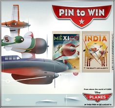 an advertisement for pin to win air planes