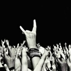 several hands reaching up in the air with a quote above them that reads, it's just music they said