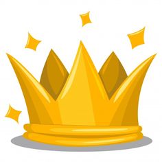 a golden crown with stars around it