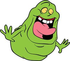 a cartoon green monster with its tongue out