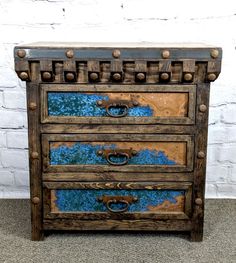 American Made Rockrush Empire Nightstand - Your Western Decor Upscale Bedroom, Nightstand Rustic, Western Bedroom Decor, Western Bedroom, Rustic Nightstand, Rust Patina, Ponderosa Pine, Western Decor, Dream Bedroom