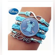 Stitch Character, Blue Bracelet Stitch Disney Bracelet, Lilo And Stitch Beaded Bracelet, Affordable Blue Novelty Bracelets, Angry Stitch, Blue Adjustable Novelty Bracelet, Stitch Bracelet, Stitch Character, Blue Bracelet, Disney Love