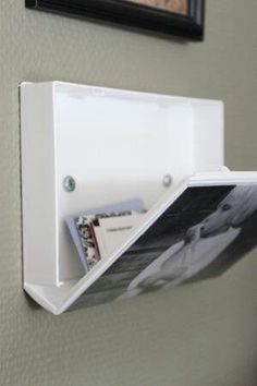 an image of a magazine rack on the wall