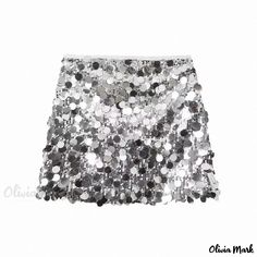 Olivia Mark - Chic High-Waisted Sequined Pleated Skirt Live House, Estilo Taylor Swift, Wrap Around Skirt, Sequin Mini, Long Blouse, Types Of Skirts, Festival Outfits, Pleated Skirt, Cider