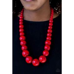 Effortlessly Everglades - Red - J'Renee Bejeweled Casual Red Beaded Necklace, Red Summer Necklaces, Adjustable Red Necklaces For Summer, Casual Red Beaded Necklaces, Casual Red Round Beaded Necklaces, Casual Adjustable Red Beaded Necklaces, Adjustable Red Beaded Casual Necklaces, Adjustable Red Casual Beaded Necklaces, Adjustable Casual Red Beaded Necklaces