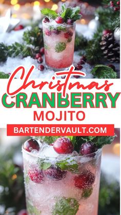 51 Christmas Cocktail Recipes for a Festive 2024 Holiday 37 Cranberry Jalapeño Cocktail, Christmas Drink With Cranberries, Christmas Coconut Mojito, Popular Drinks Alcohol, Cranberry Mint Cocktail, Red White And Merry Cocktails, Poinsettia Cocktail Recipe, Cherry Christmas Cocktail, Holiday Mojito Recipe