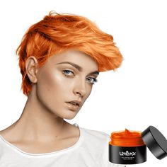 UrbanX Washable Hair Coloring Wax Material Unisex Color Dye Styling Cream Natural Hairstyle for Older Women Pomade Temporary Party Cosplay Natural Ingredients - Orange. GET AN INSTANT COLOR UPGRADE WITH THIS UNIQUE JAPANESE FORMULA COLOR HAIR WAX This new temporary hair color wax adds texture and shine, is suitable for all types of hair - from medium to thick hair - and is very easy to apply and wash off. Washable & temporary: Don't waste months with permanent hair dye. Try a new color every day Natural White Hair, Hairstyle For Prom, Pomade Style, Temporary Hair Dye, Hair Color Caramel, Natural Hairstyle, Hair Color Cream, Temporary Hair Color, Mohawk Hairstyles