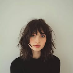 Bangs Haircut Ideas, Shag Bob Haircut, Trendy Bangs, Bangs Haircut, Long Bob With Bangs, Shaggy Short Hair, Shaggy Hair, Shaggy Haircuts