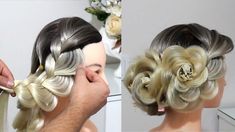 Hair Engagement, Engagement Hair, Hair Color Swatches, Glamorous Wedding Hair, Sanggul Modern, Long Hair Do, Ball Hair, High Fashion Hair, Hair Updos Tutorials