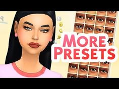 Sims 4 More Presets Mod, Sims 4 More Presets, No Ea Eyelashes Sims 4, Hight Sliders Sims 4, Sims 4 No Ea Lashes Mod, Sims 4 Cas Presets, Sims Eye Preset, Sims 4 Presets Face, Face Presets Sims 4