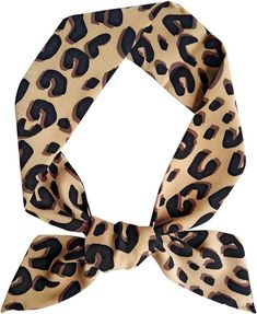 PRICES MAY VARY. 1 1 Neck Tie Scarf, Leopard Accessories, Small Neck Scarves, Neck Scarf Tying, Scarf Hair, Purse Scarf, Leopard Print Scarf, Stylish Purse, Tie Scarf