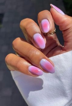 Paznokcie Hello Kitty, Purple Ombre Nails, Kutek Disney, Aura Nails, Nagel Tips, Happy Nails, Smink Inspiration, Summery Nails, Makijaż Smokey Eye