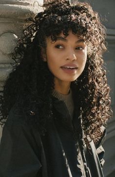 Super Easy Hairstyles, Different Curls, Curly Bangs, Hair With Bangs, Curly Hair With Bangs, Long Hair With Bangs, Long Wavy Hair, Long Curly Hair, Long Curly