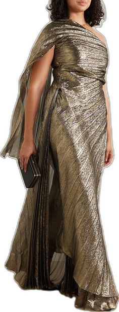 Gown Gold, Going For Gold, One Shoulder Gown, Gold Silk, Net A Porter, Pure Silk, Evening Wear, Women Collection, Gowns Dresses