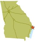 a map of the state of mississippi with a red star on it's center