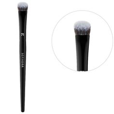 What it is: A uniquely tapered brush that is designed to mimic fingertip application for smooth and natural coverage. What Else You Need to Know: This brush is designed to be used in multiple ways for a customized application. The unique tapered brush head has dual benefits, offering one side to place and smooth, while the other side is used to sheer and blend. This tool can also be used to apply correctors, eye primers, and cream shadow.The PRO Brush Collection is made up of 30 brushes with the Makeup Palette Collection, Sephora Brushes, Pro Concealer, Beauty Brushes, Sephora Beauty, Makeup Needs, Amazon Beauty Products, Eye Primer, Concealer Brush