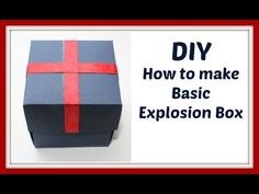 an open box with the words diy how to make basic explosion box