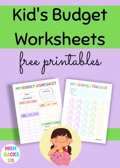 the kids's budget worksheets are free printables for their money