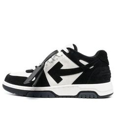 Off-White Out Of Office Low-Top Sneakers 'Black White' OMIA189F22LEA0020110 Off White Out Of Office, White Office, Out Of Office, Swag Shoes, Sneakers Men Fashion, White Out, Sneakers Black, Christmas List, Men Fashion