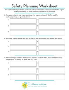 the safety planning worksheet