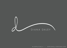 the logo for dana daley is shown in white on a gray background with black and white lettering