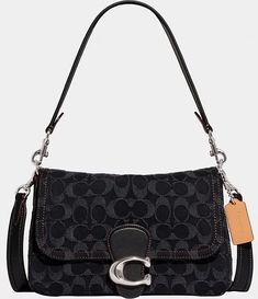 COACH Black Denim Signature Canvas Tabby Shoulder Bag | Dillard's Coach Soft Tabby, Soft Tabby Shoulder Bag, Tote Bag Inspo, 20 Something, Trendy Purses, Mon Dressing, Denim Shoulder Bags