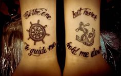 two people with tattoos on their feet that say, but there is to guide me and don't