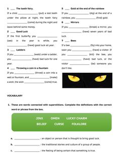 an animal's eyes are shown in this worksheet for reading and writing