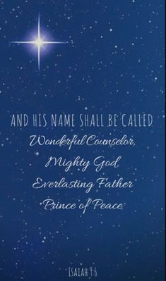 a christmas card with an image of the birth of jesus and his name shall be called