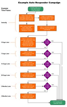 the process diagram for an auto respond campaign