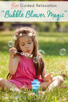 Guided meditation scripts – like this bubble blower meditation – are wonderful for introducing the power of relaxation and imagery into your child’s life. #guidedmeditations #guidedrelaxation #mindfulnessmeditation #guidedrelaxationsforkids #mindfulnessmeditationforkids #guidedimageryforkids #guidedmeditationscripts Bubble Blowing, Bubble Blower, Positive Mental Attitude