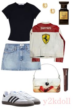 Nascar Race Outfits For Women, Ferrari Top Outfit, F1 Wag Outfits, Formula 1 Race Outfit Women, Ferrari Jacket Outfit Women, Formula One Outfit Women, Ferrari Outfit Women