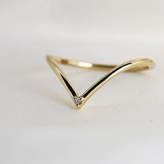 14k Gold Chevron Ring Gold Contour Wedding Band, Pointed Wedding Band, V Wedding Band, V Shaped Wedding Band, Marquise Rings, Chevron Wedding Band, Gold Chevron Ring, Open Wedding Band, Redlands California