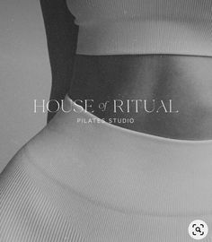 a black and white photo of a woman's stomach with the words house of ritual on it