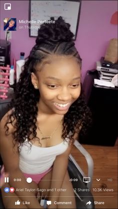 half up half down weave hairstyles Half Up Half Down Weave, Braid Half Up Half Down, Up Hairdos, Braided Half Up, Deep Curly, Half Up Hair, Natural Hairstyles, Half Up Half Down