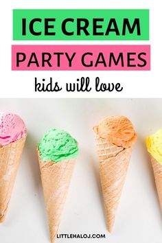 ice cream party games for kids will love